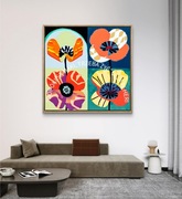 Autorski plakat motywowany poezją perską "Dopóki są maki, trzeba żyć"