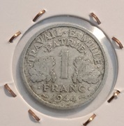 221. Moneta Francja 1 frank 1944 rok 