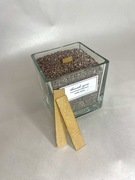 Świeca sypana z wosku palmowego „Choco Praliné” – pojemnik kwadratowy