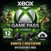 Xbox Game Pass Ultimate 12 Miesięcy | Konto | Dostęp PC Xbox Cloud | 24/7