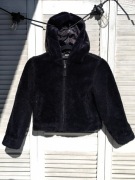 Bluza z kapturem, misiek, Destination 134, czarna, rozpinana, stan dobry 