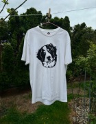 T-shirt koszulka berneńczyk bernese mountain dog biała bawełna oversize