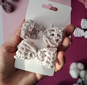 Bawełniane spinki do włosów różne kolory