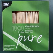 Mieszadełko mieszadło drewniane jednorazowe do kawy eko 14cm 1000szt. 