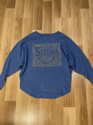 Sweter smile z rękawami 3/4 z kryształkami L