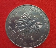 moneta 500 zł 1989 Jagiełło destrukt menniczy