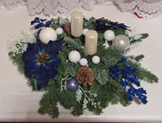 Stroik Świąteczny bożonarodzeniowy na stół,  jodła nobilis 