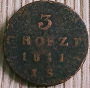 3 grosze 1811 I.S. Księstwo Warszawskie trojak 