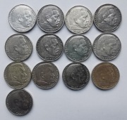 Zestaw 13 x 5 marek Niemcy, Hindenburg, III Rzesza