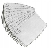 Filtr do maseczki PM 2.5 HEPA masek maseczek ANTYSMOGOWY 100 szt.