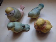 Śliczne, ceramiczne figurki ptaszków