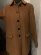 H&M kurtka płaszcz trencz oversize flausz camel beż duży