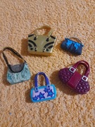 Zestaw 5 sztuk torebek torebki dla lalki Barbie Doll My Scene vintage