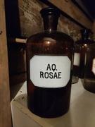 Stara butelka apteczna z oryginalnym korkiem, 29 cm