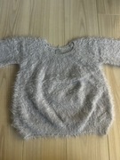 Szary włochaty sweterek 122 Zara