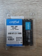 Crucial 32GB (2x16GB) DDR5 4800 SODIMM CL40 1.1V RAM CT2K16G48C40S5