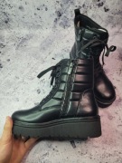 Czarne damskie botki Marco Tozzi rozmiar 37