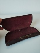 Przedwojenne etui na okulary z Wielkiej Brytanii sygnowane