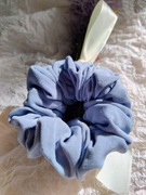 Frotki, scrunchie, DYI, ręcznie szyte NIEBIESKI