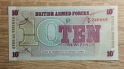 BRITISH ARMED FORCES 10 New Pence (6th. Series) 1972 P-M48 UNC