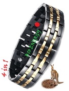 Bransoletka magnetyczna 4 kamienie naturalne BIO mocne magnesy neodymowe