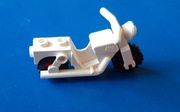 LEGO Motocykl Motor x81c02 biały felgi czerwone