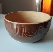 Duża,  kamionkowa misa, makutra FNK Bochnia 