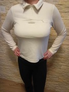 Bluza polarowa biała zamek Kickers 12 / rozmiar M