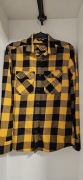Koszula Cropp w kratę żółto czarna ładna Modna Elegancka Męska Młodzieżowa