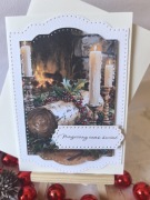 KARTKA ŚWIĄTECZNA handmade w kopercie - personalizowana, ręcznie robiona