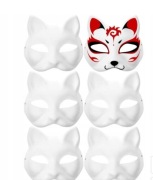 8 X MASKA KOT PAPIEROWA BIAŁA DO MALOWANIA 