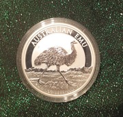 1 Dolar Australian Emu  uncja srebra 9999 z 2018 roku.