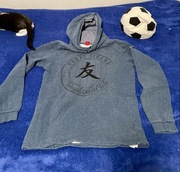 Szaro niebieska hoodie bluza s.Olivier 158/164 japoński