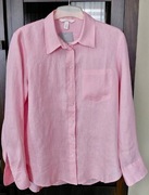 Zestaw:,,H&M" lniana koszula Premium + sweter jasny beż wełna w roz. S/36 