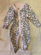 Pudrowe różowe niemowlęce śpioszki, czapeczka półśpioszki r. 62