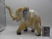 STARA RZEŹBA SŁOŃ DREWNO EGZOTYCZNE