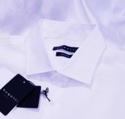 Bugatti koszula L 41/42 długi biała lniana ck th eton ritz r2 stenstroms