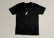 Modny T-Shirt Custom Bloody Rose L