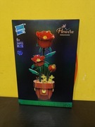 Klocki kwiaty Flowers róże w donicy nowe