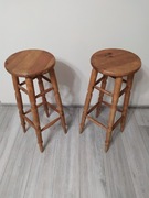 Taborety barowe drewno sosnowe 2 sztuki.