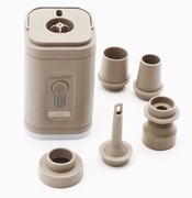 ELEKTRYCZNA POMPA POWIETRZA 3000MAH przenośna campingowa 2w1 +lampka