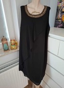 44 XXL Anna Field czarna złota sukienka wieczorowa koktajlowa sylwestrowa