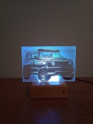 3d lampa LED  z pilotem. jeep. samochód