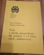 Testy z j. niemieckiego dla uczniów 7 i 8 klasy szkoły podstawowej 