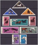 !!! POLSKA 1963 KONIE POLSKIE 10szt... KOMPLETNA_SERIA...CZYSTE**!!!