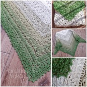 chusta 2 ręcznie robiona bawełna akryl Wawa