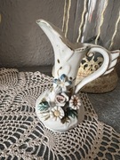 Stary dekoracyjny dzbanuszek / wazonik ceramiczny , styl biskwit, vintage