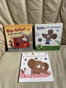 3 Super książki dla maluszka dźwiękowe interaktywne pojazdy tato całuski