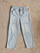 Dżinsy wide leg "carpenter" wysoki stan H&M dla nastolatki 14 lat 164cm