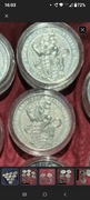 Srebrna moneta Bestie Królowej  2 oz Ag 999 2 uncje Lew Anglii 2016
